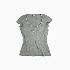 Y2k 'D&G Fitness' by Dolce & Gabbana Loungewear Top Gray - Medium